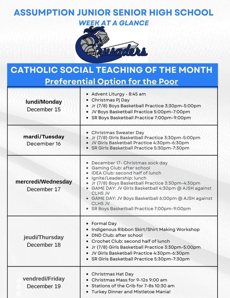 Live Feed | Assumption Junior/Senior High School regarding Edmonton Catholic School Calendar 2026 - 2027