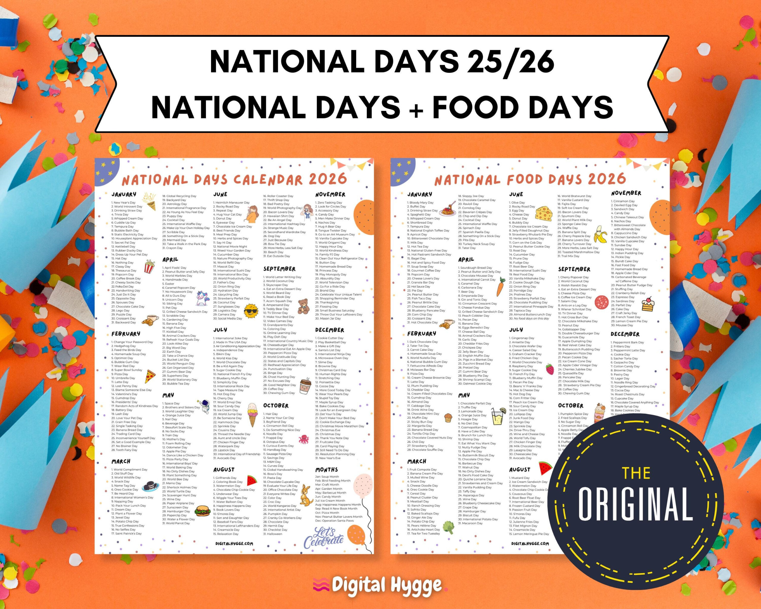 National Days + National Food Holidays 2025 &amp;amp; 2026 | Printable pertaining to National Food Day Calendar 2026