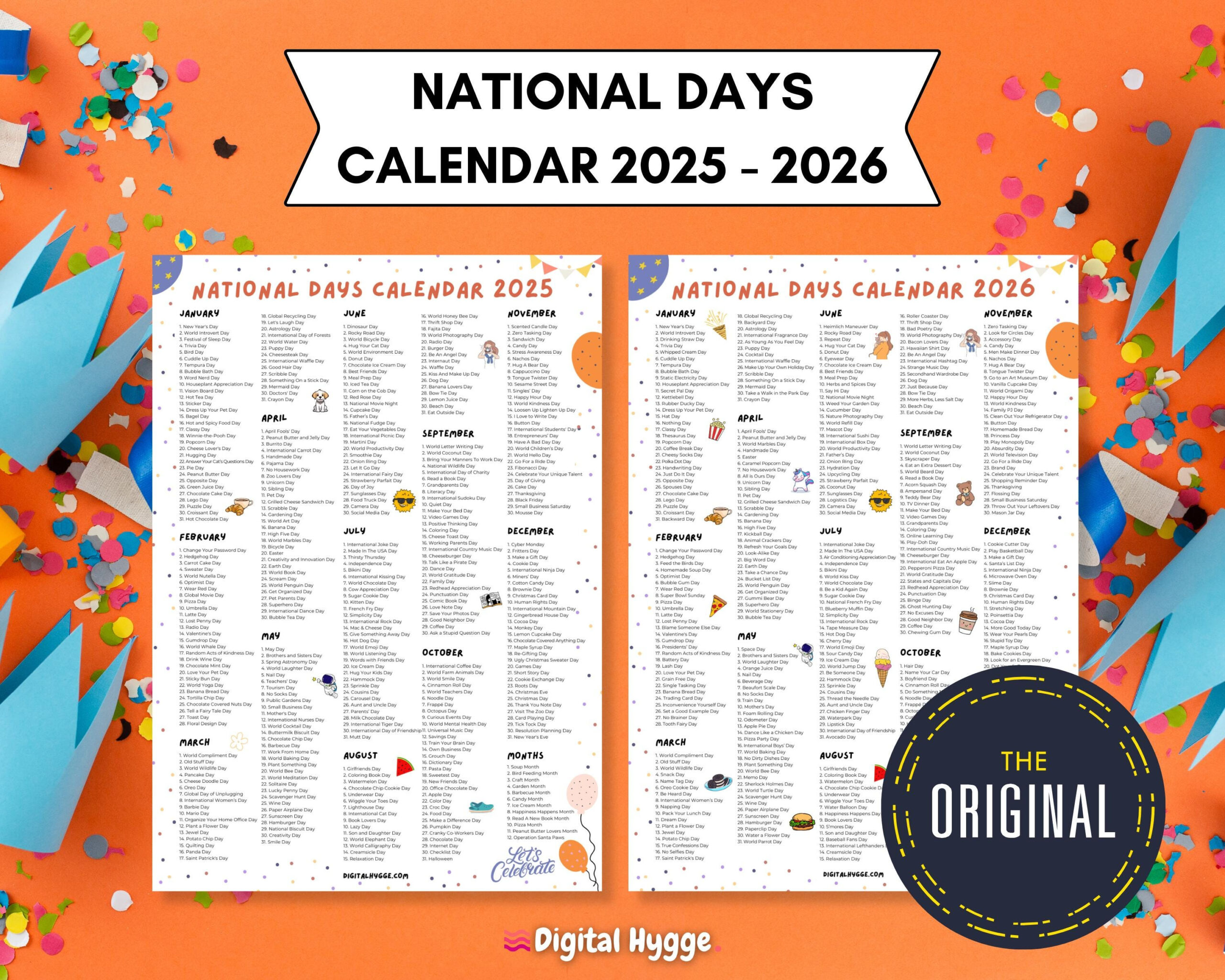 National Feiertage Kalender Printable | 2026 Feiertage Kalender for National Day Calendar 2026