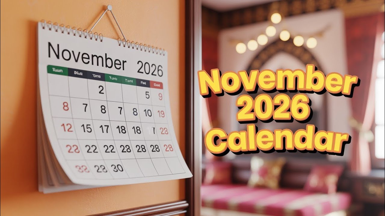 November 2026 Calendar || 2026 November Islamic Calendar - Youtube inside Islamic Calendar 2026 November