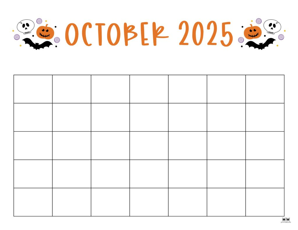 October 2025 Calendars - 107 Free Printables | Printabulls intended for Free Printable October 2025 Calendar
