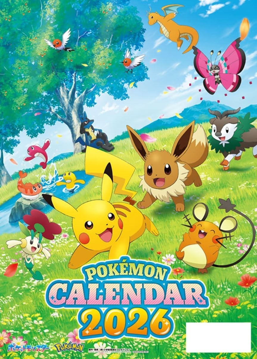 Pokémon 2026 Calendar A2 Size Japan Wall Calendar New | Ebay intended for 2026 Pokemon Calendar