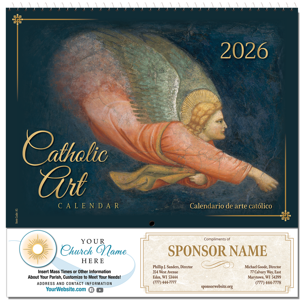 Traditional Catholic Art 2026 Calendar (English / Spanish) - As26 within Liturgical Calendar 2026 Cofe