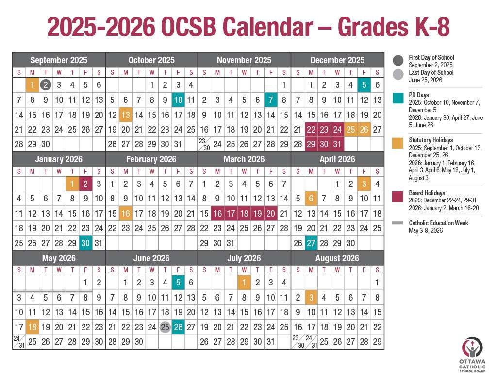 What Parents Need To Know At The Start Of The School Year – The pertaining to Ottawa Catholic School Board Calendar 2026