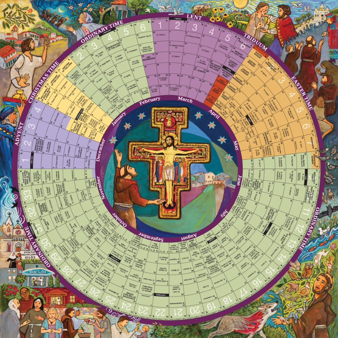 Year Of Grace Liturgical Calendar 2026 Laminated Poster within Liturgical Calendar 2026 Printable