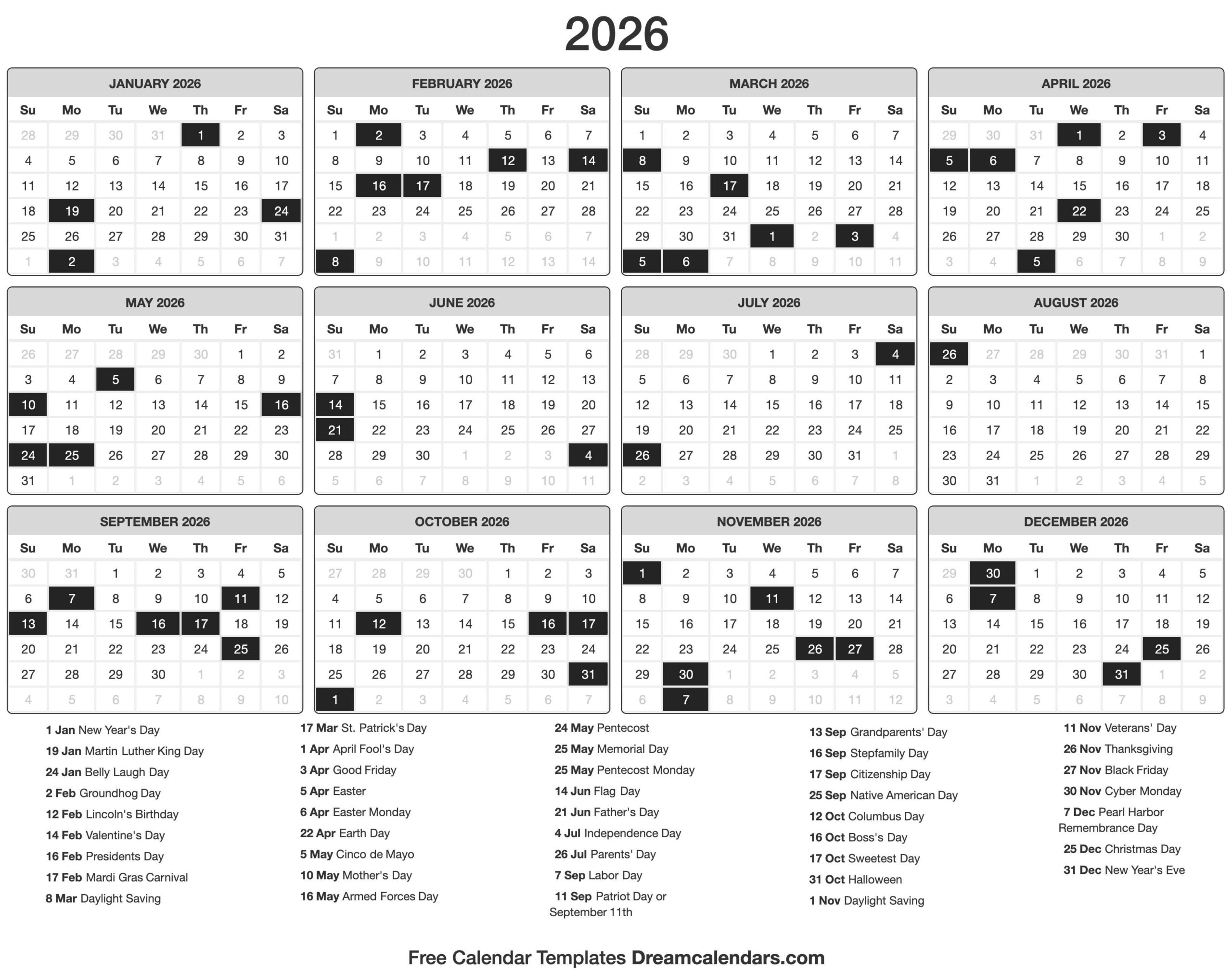 2026 Calendar with regard to February 2026 Calendar Dream Calendar