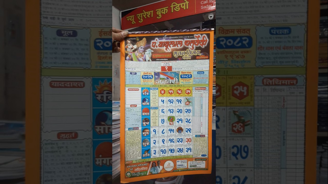 Babulal Chaturvedi Calendar 2026 | Hindi Panchang 2026 | Festivals with regard to February 2026 Calendar Babulal Chaturvedi