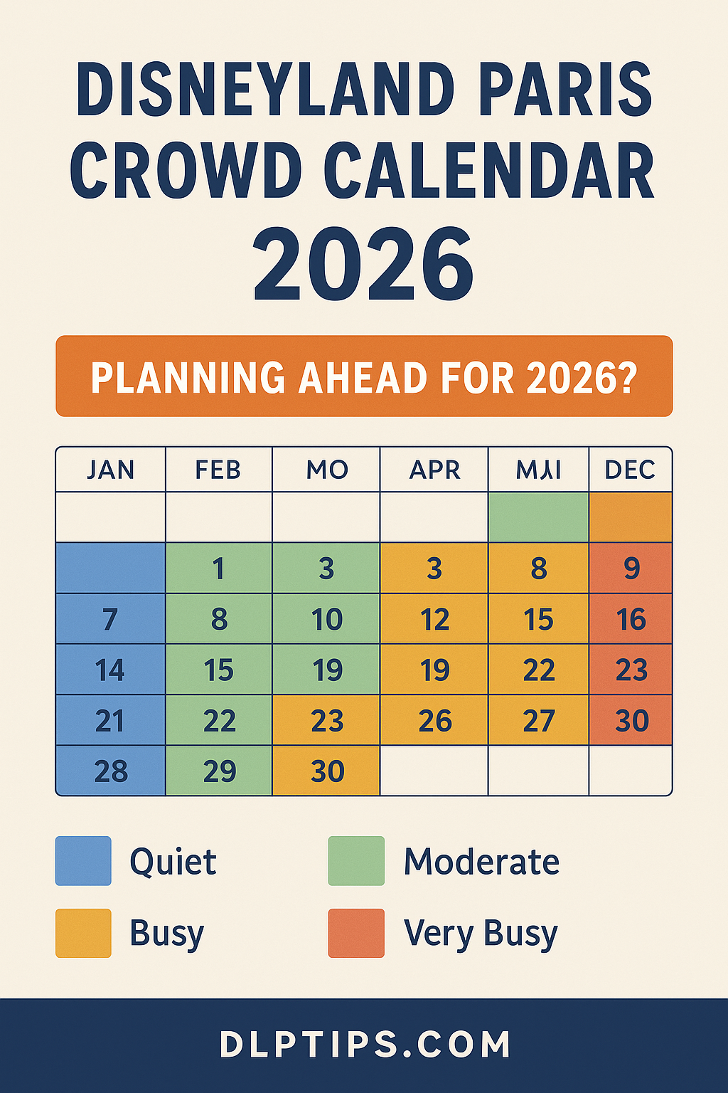 Disneyland Paris Crowd Calendar 2026: Best &amp;amp; Worst Dates To Visit with Disneyland Calendar February 2026