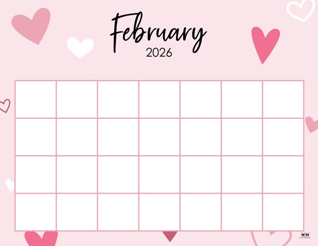 February 2026 Calendars - 150 Free Printables | Printabulls with regard to February 2026 Calendar Printable Printabulls
