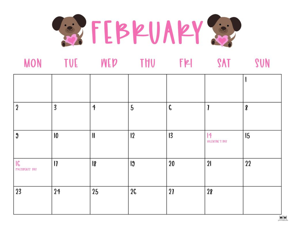 February 2026 Calendars - 150 Free Printables | Printabulls within February 2026 Printable
