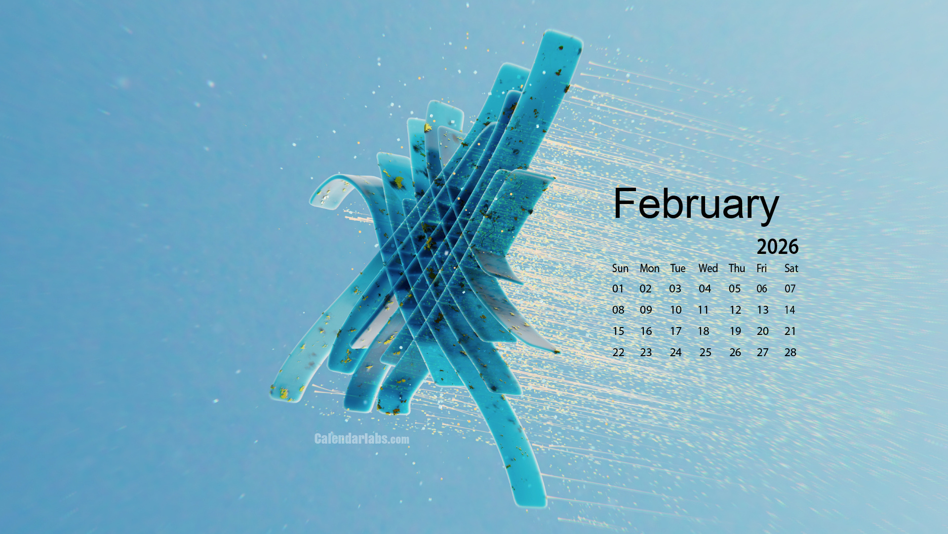 February 2026 Desktop Wallpaper Calendar - Calendarlabs in February 2026 Calendar Wallpaper