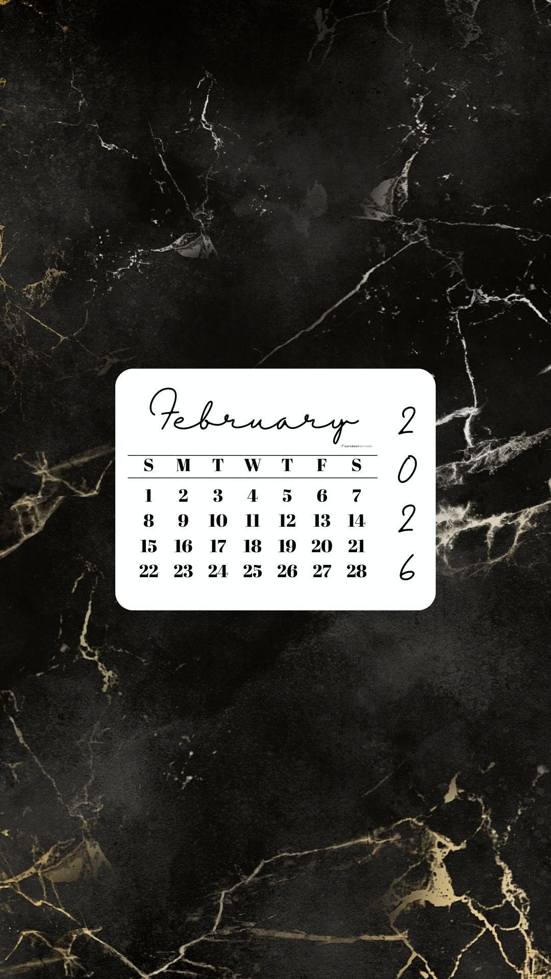 February Phone Wallpapers – 55 Free Calendar Backgrounds with regard to February 2026 Calendar Black Background