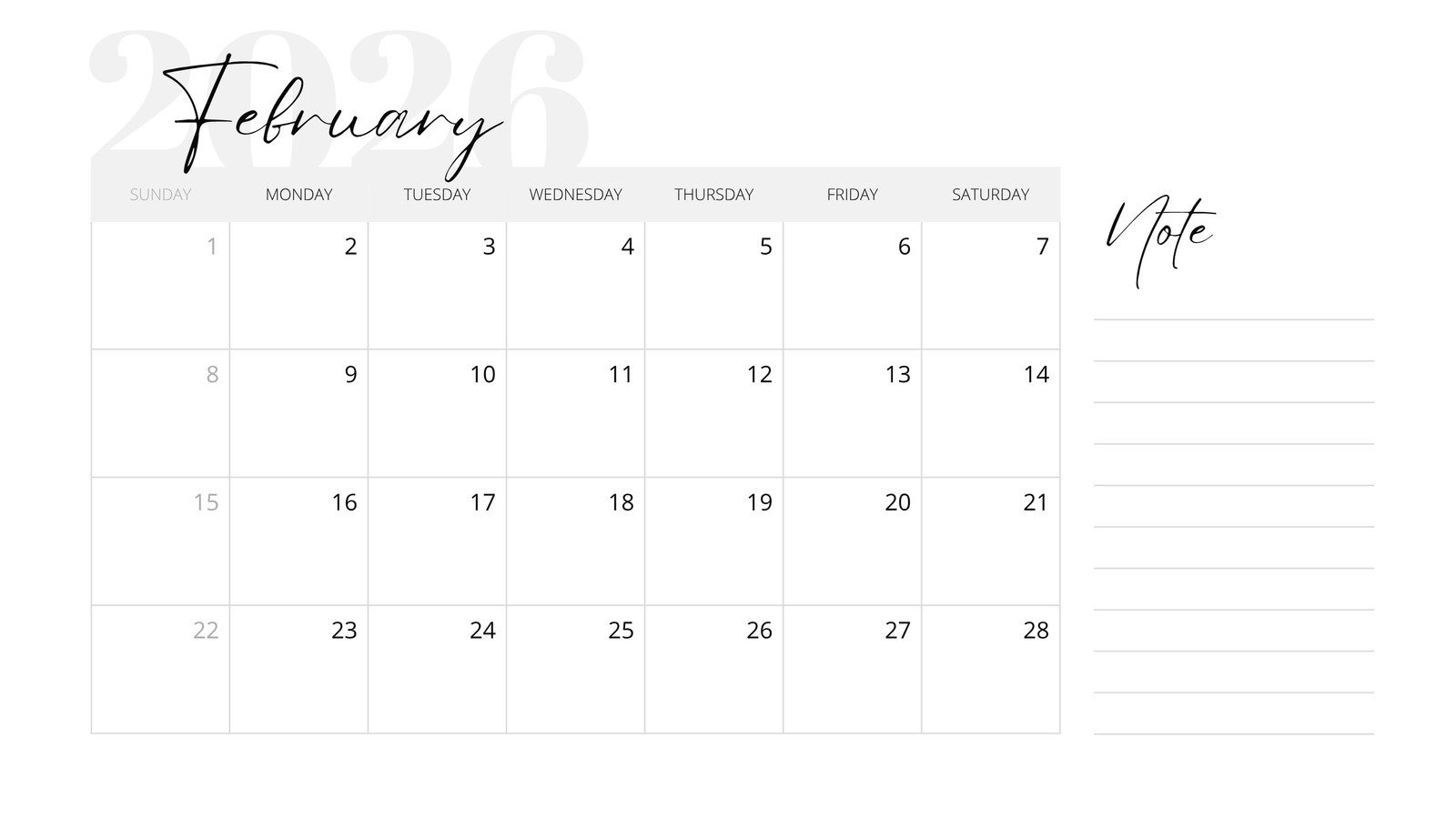 Free To Customize February 2026 Calendar Templates | Canva in Calendar Template February 2026