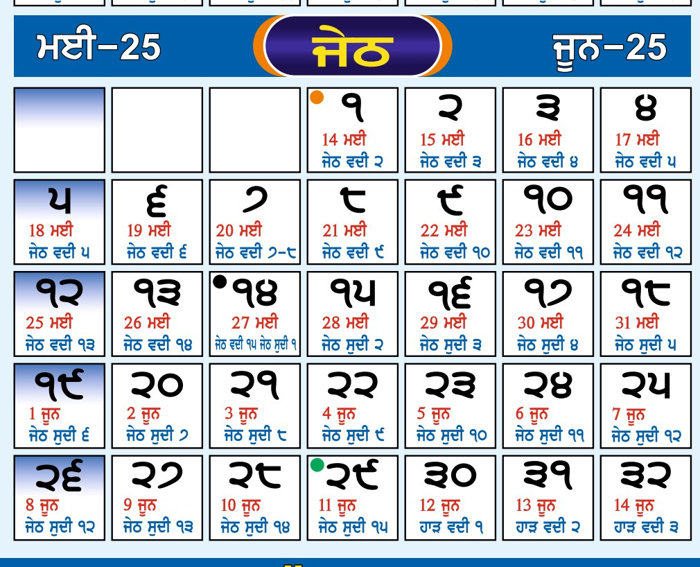 Punjab News Online: Nanakshahi Calendar 2025-26, Bandi Chhor Divas regarding Sangrand in Feb 2026 Calendar