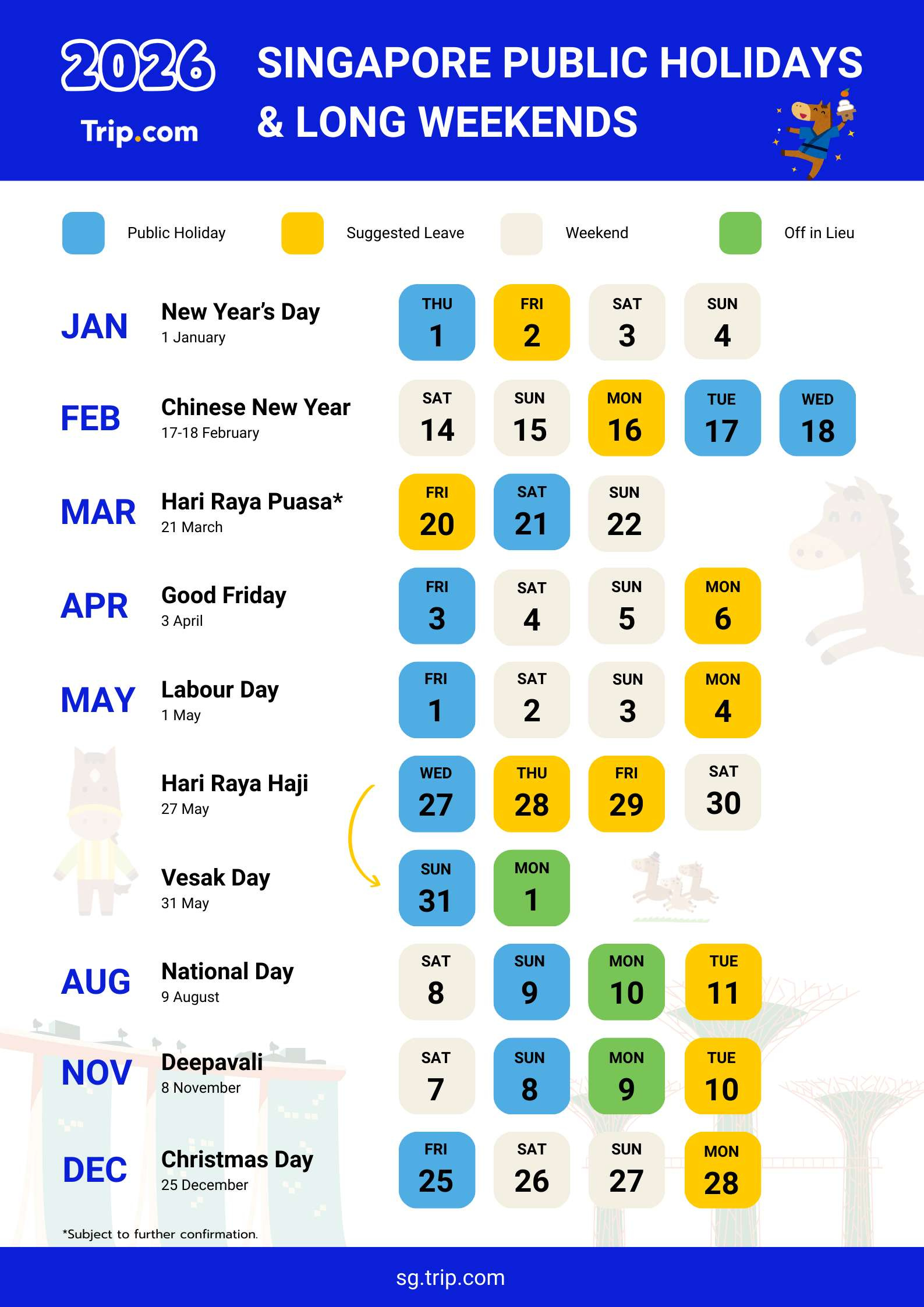 Singapore Public Holidays 2026: Official Dates &amp;amp; Long Weekends with regard to Feb 2026 Calendar With Holidays Singapore
