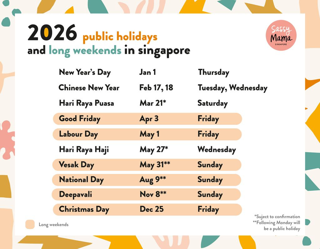Updated: School Holidays 2026 &amp;amp; 2027 And Public Holidays In Singapore with Feb 2026 Calendar With Holidays Singapore