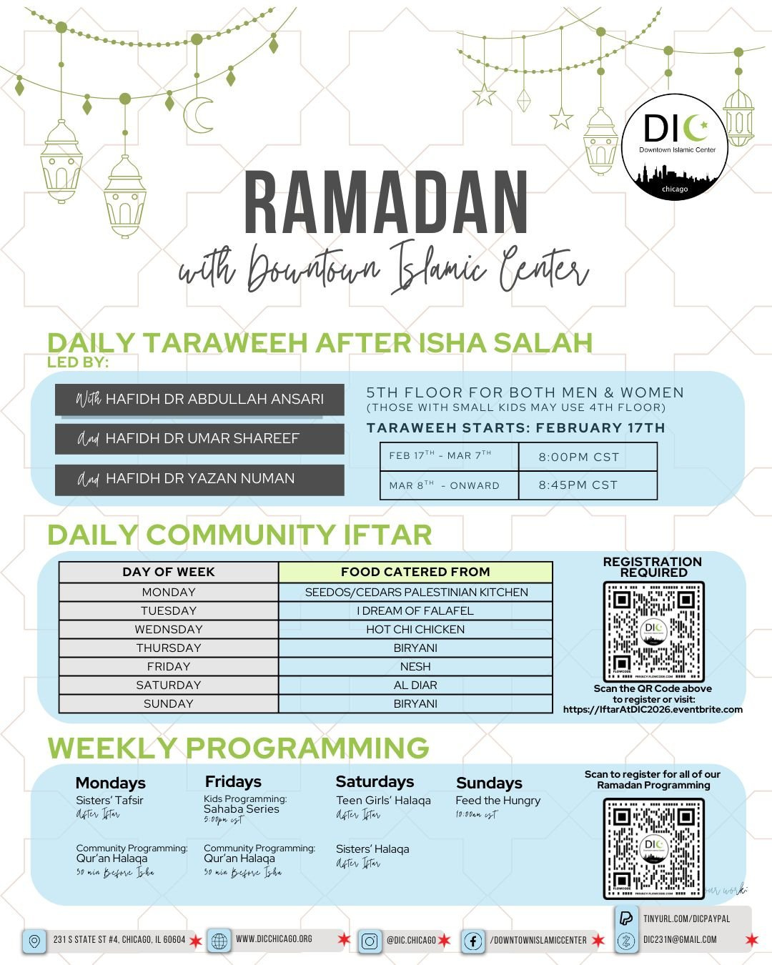 Ramadan — Downtown Islamic Center Of Chicago with regard to Ramadan 2026 Calendar Chicago